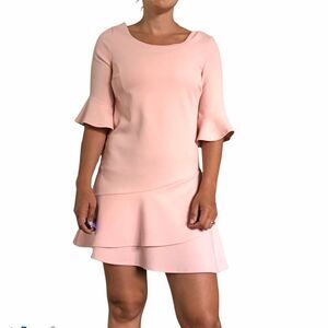 Slate & Willow Pink Flare Mini Dress Cocktail Party Size Small Fit & Flare